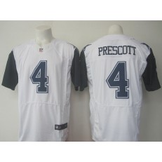 Dallas Cowboys #4 Dak Prescott White Men Elite Color Rush Nike NFL Jersey