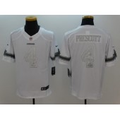 Dallas Cowboys #4 Dak Prescott White Platinum Men Football Nike NFL Jersey