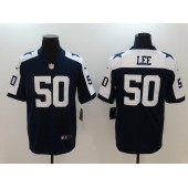 Dallas Cowboys #50 Sean Lee Blue Throwback Nike NFL Limited Men Jersey