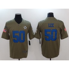 Dallas Cowboys #50 Sean Lee Olive 2017 Salute To Service Limited Men Nike NFL Jersey