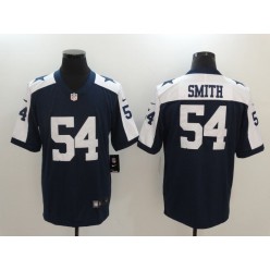 Dallas Cowboys #54 Jaylon Smith Blue Throwback Nike NFL Limited Men Jersey
