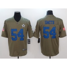 Dallas Cowboys #54 Jaylon Smith Olive 2017 Salute To Service Limited Men Nike NFL Jersey