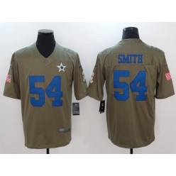 Dallas Cowboys #54 Jaylon Smith Olive 2017 Salute To Service Limited Men Nike NFL Jersey