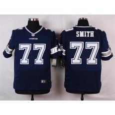 Dallas Cowboys #77 Tyron Smith Elite Navy Blue Team Color Men Nike NFL Jersey