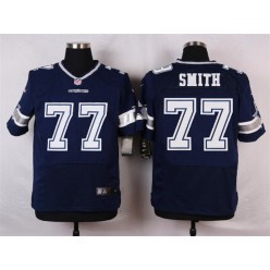 Dallas Cowboys #77 Tyron Smith Elite Navy Blue Team Color Men Nike NFL Jersey
