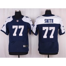 Dallas Cowboys #77 Tyron Smith Elite Navy Blue Throwback Alternate Men Nike NFL Jersey