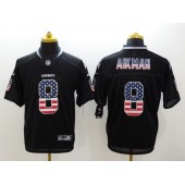 Dallas Cowboys #8 Troy Aikman Black Men Stitched Nike NFL Elite USA Flag Fashion Jersey