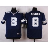 Dallas Cowboys #8 Troy Aikman Elite Navy Blue Team Color Men Nike NFL Jersey