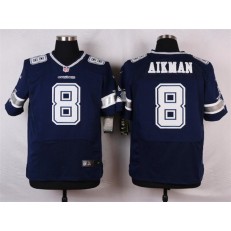 Dallas Cowboys #8 Troy Aikman Elite Navy Blue Team Color Men Nike NFL Jersey