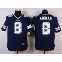 Dallas Cowboys #8 Troy Aikman Elite Navy Blue Team Color Men Nike NFL Jersey