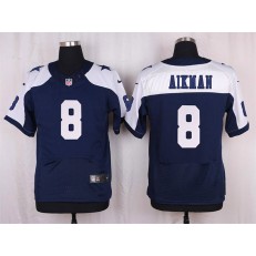 Dallas Cowboys #8 Troy Aikman Elite Navy Blue Throwback Alternate Men Nike NFL Jersey