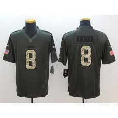 Dallas Cowboys #8 Troy Aikman Green Salute To Service Limited Men Nike NFL Jersey