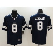 Dallas Cowboys #8 Troy Aikman Navy Vapor Untouchable Limited Men Nike NFL Jersey