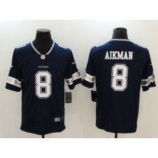 Dallas Cowboys #8 Troy Aikman Navy Vapor Untouchable Limited Men Nike NFL Jersey