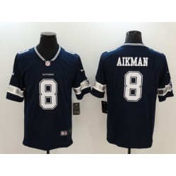 Dallas Cowboys #8 Troy Aikman Navy Vapor Untouchable Limited Men Nike NFL Jersey