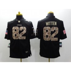 Dallas Cowboys #82 Jason Witten Black Men Stitched Nike NFL Limited Salute to Service Jersey