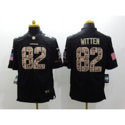 Dallas Cowboys #82 Jason Witten Black Men Stitched Nike NFL Limited Salute to Service Jersey