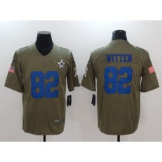 Dallas Cowboys #82 Jason Witten Olive 2017 Salute To Service Limited Men Nike NFL Jersey