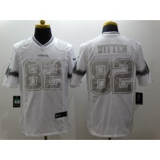 Dallas Cowboys #82 Jason Witten White Platinum Men Football Nike NFL Jersey