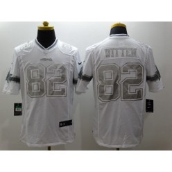 Dallas Cowboys #82 Jason Witten White Platinum Men Football Nike NFL Jersey