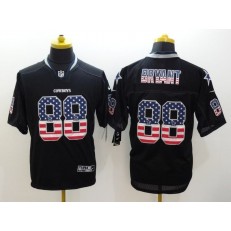 Dallas Cowboys #88 Dez Bryant Black Men Stitched Nike NFL Elite USA Flag Fashion Jersey