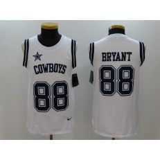 Dallas Cowboys #88 Dez Bryant White Color Rush Name and Number Tank Top Men Nike NFL Jersey