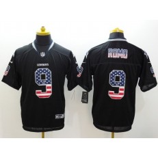 Dallas Cowboys #9 Tony Romo Black Men Stitched Nike NFL Elite USA Flag Fashion Jersey