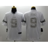 Dallas Cowboys #9 Tony Romo White Platinum Men Football Nike NFL Jersey
