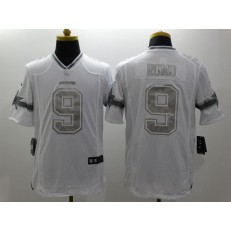 Dallas Cowboys #9 Tony Romo White Platinum Men Football Nike NFL Jersey