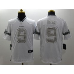Dallas Cowboys #9 Tony Romo White Platinum Men Football Nike NFL Jersey