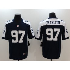 Dallas Cowboys #97 Taco Charlton Blue Throwback Nike NFL Limited Men Jersey