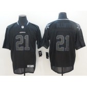 Dallas Cowboys #21 Ezekiel Elliott Lights Out Black Elite Men Nike NFL Jersey