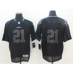 Dallas Cowboys #21 Ezekiel Elliott Lights Out Black Elite Men Nike NFL Jersey