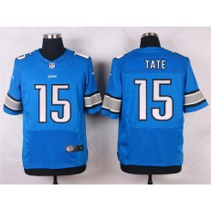 Detroit Lions #15 Golden Tate III Elite Light Blue Team Color Men Nike NFL Jersey