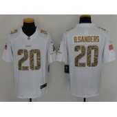 Detroit Lions #20 Barry Sanders White Salute to Service Limited Men Nike NFL Jersey