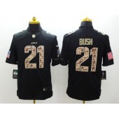 Detroit Lions #21 Ameer Abdullah Black Men Stitched Nike NFL Limited Salute to Service Jersey