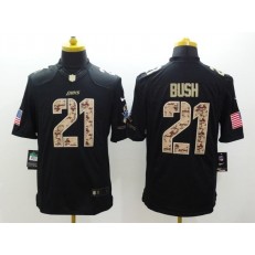 Detroit Lions #21 Ameer Abdullah Black Men Stitched Nike NFL Limited Salute to Service Jersey