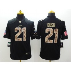 Detroit Lions #21 Ameer Abdullah Black Men Stitched Nike NFL Limited Salute to Service Jersey
