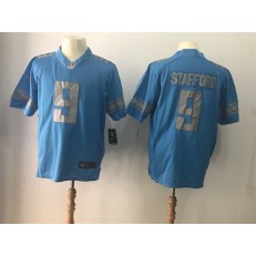 Detroit Lions #9 Matthew Stafford Light Blue Game Men Nike NFL Jersey
