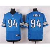 Detroit Lions #94 Ziggy Ansah Elite Light Blue Team Color Men Nike NFL Jersey