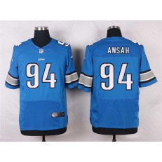 Detroit Lions #94 Ziggy Ansah Elite Light Blue Team Color Men Nike NFL Jersey