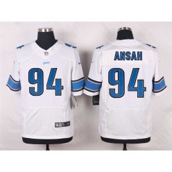 Detroit Lions #94 Ziggy Ansah Elite White Men Nike NFL Jersey