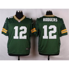 Green Bay Packers #12 Aaron Rodgers Elite Green Team Color Men Nike NFL Jersey