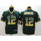 Green Bay Packers #12 Aaron Rodgers Green Men Inwought Elite Drift Fashion Nike NFL Jersey