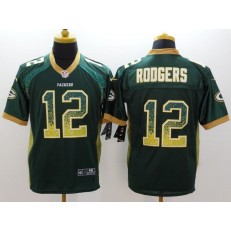 Green Bay Packers #12 Aaron Rodgers Green Men Inwought Elite Drift Fashion Nike NFL Jersey
