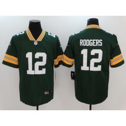 Green Bay Packers #12 Aaron Rodgers Green Vapor Untouchable Limited Men Nike NFL Jersey