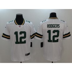 Green Bay Packers #12 Aaron Rodgers White Vapor Untouchable Limited Men Nike NFL Jersey