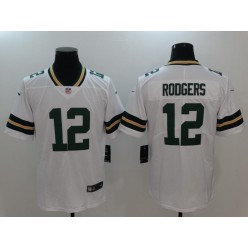 Green Bay Packers #12 Aaron Rodgers White Vapor Untouchable Limited Men Nike NFL Jersey