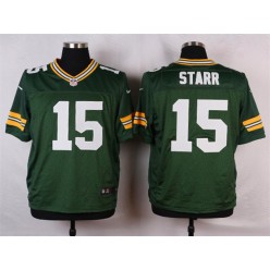 Green Bay Packers #15 Bart Starr Elite Green Team Color Men Nike NFL Jersey