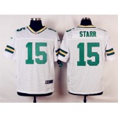 Green Bay Packers #15 Bart Starr Elite White Men Nike NFL Jersey